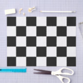 Big Black and White Checked Seidenpapier (Handwerk)