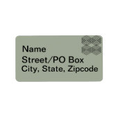 Big Black and White Diamonds Horizontal XL Adressaufkleber (Vorne)