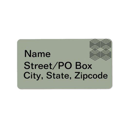 Big Black and White Diamonds Horizontal XL Adressaufkleber (Vorne)