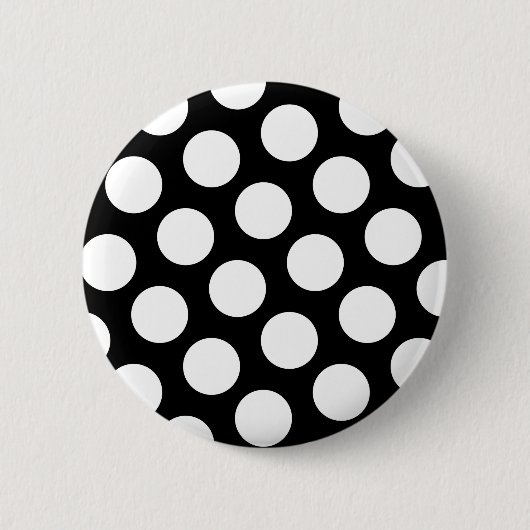 Big Black and White Polka Dots Button (Vorderseite)
