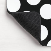Big Black and White Polka Dots Mousepad (Ecke)