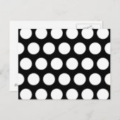 Big Black and White Polka Dots Postkarte (Vorne/Hinten)