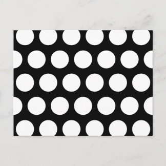 Big Black and White Polka Dots Postkarte