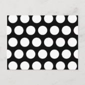 Big Black and White Polka Dots Postkarte (Vorderseite)