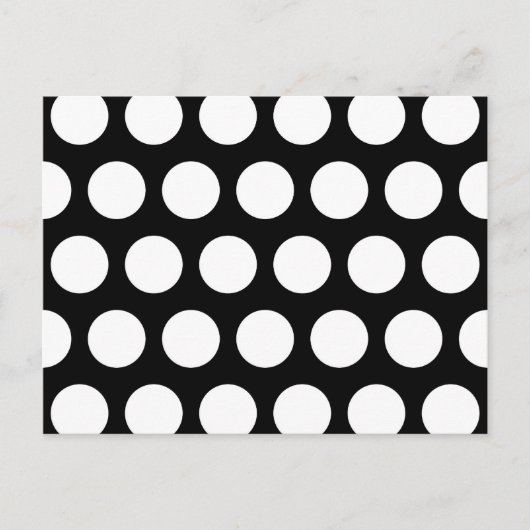 Big Black and White Polka Dots Postkarte (Vorderseite)