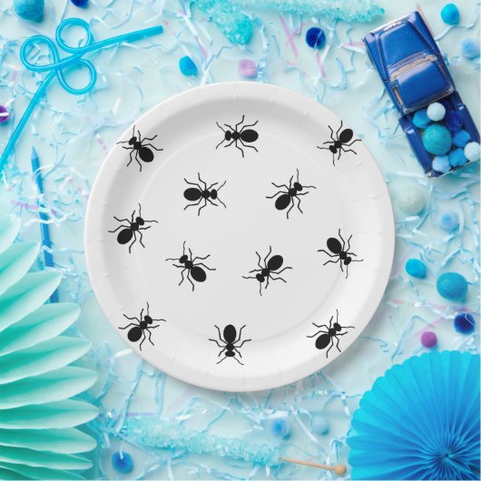 Big Black Ants Funny Picnic oder GRILLEN Novelty Pappteller (Party)