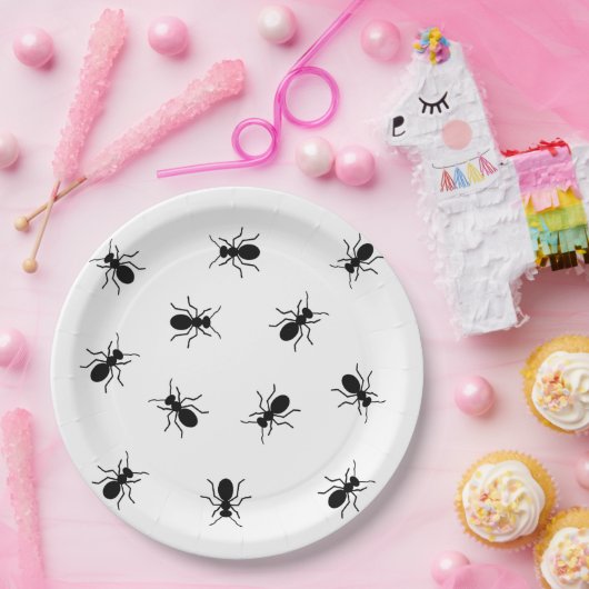 Big Black Ants Funny Picnic oder GRILLEN Novelty Pappteller (Party)