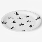 Big Black Ants Funny Picnic oder GRILLEN Novelty Pappteller (Schrägansicht)