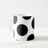 Big Black Diagonal Dots Kaffeetasse (Vorderseite Links)