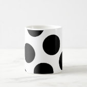 Big Black Diagonal Dots Kaffeetasse (Mittel)