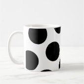 Big Black Diagonal Dots Kaffeetasse (Links)