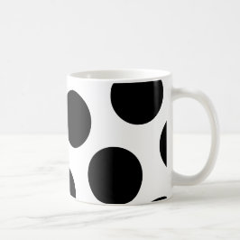 Big Black Diagonal Dots Kaffeetasse