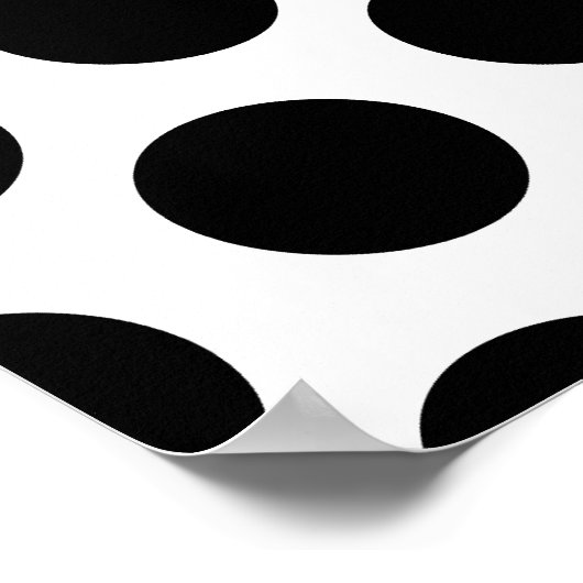 Big Black Diagonal Dots Poster (Ecke)