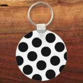 Big Black Diagonal Dots Schlüsselanhänger (Vorderseite)