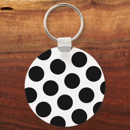 Big Black Diagonal Dots Schlüsselanhänger (Vorderseite)