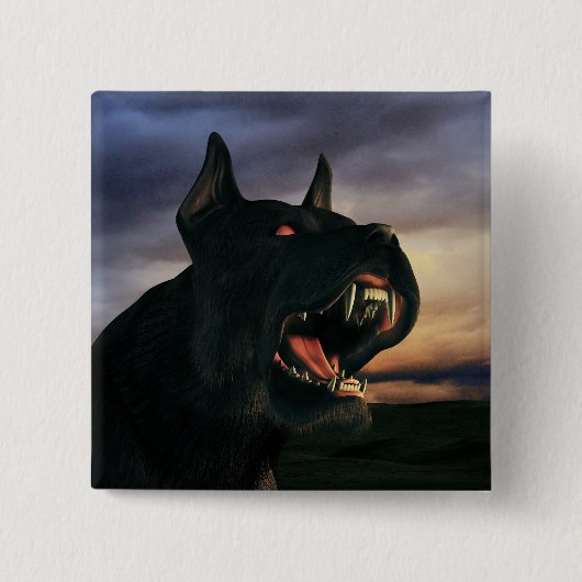 Big, black dog button (Vorderseite)