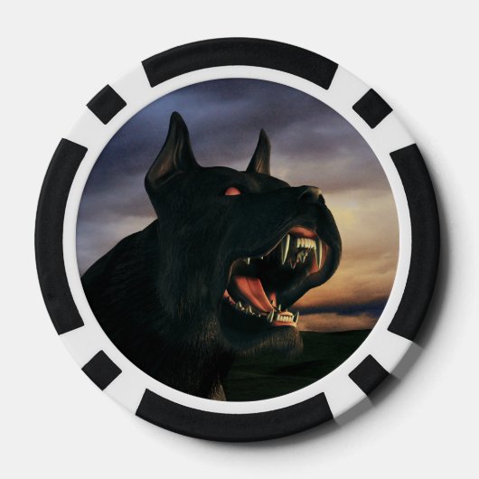 Big, black dog pokerchips (Rückseite)