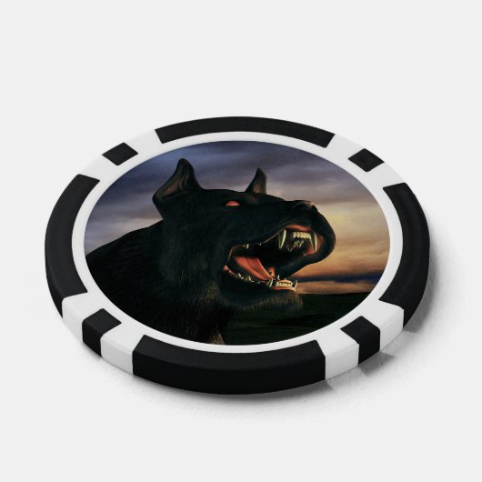 Big, black dog pokerchips (Einzeln)