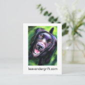 Big Black Dog smlr., leevandergrift.com Postkarte (Stehend Vorderseite)