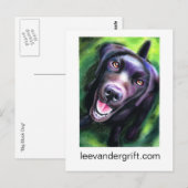 Big Black Dog smlr., leevandergrift.com Postkarte (Vorne/Hinten)