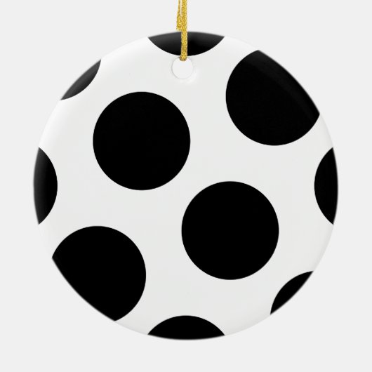 Big Black Dots Keramik Ornament (Hinten)