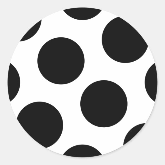 Big Black Dots Runder Aufkleber (Vorderseite)