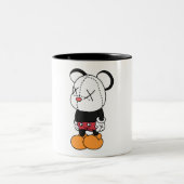 Big black-eared mouse zweifarbige tasse (Mittel)