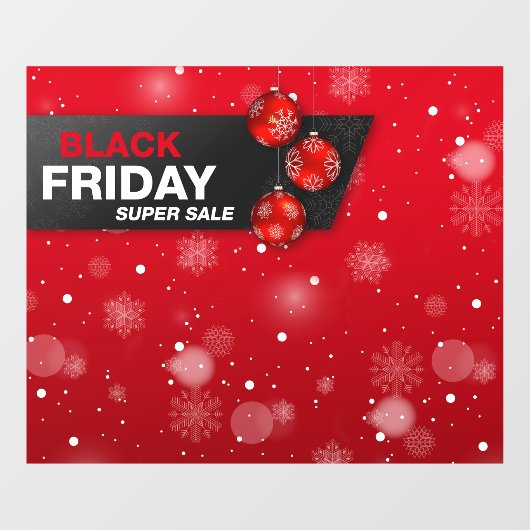 Big BLACK FRIDAY SUPER SALE Window Fensteraufkleber (Blatt)