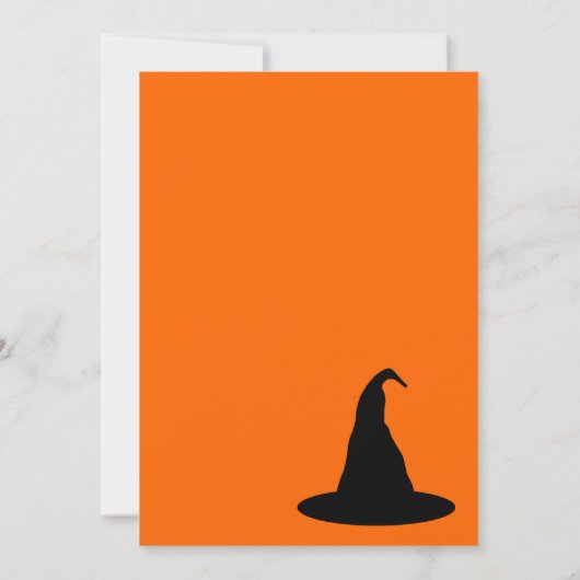 Big Black Halloween Hat Einladung (Rückseite)