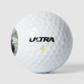 Big Black Jaguar Cat auf Rock Golfball (Logo)
