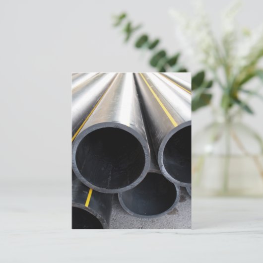 Big Black Pipe Schließkunststoff mit großem Durchm Postkarte (Stehend Vorderseite)
