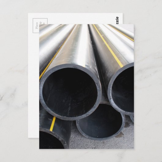 Big Black Pipe Schließkunststoff mit großem Durchm Postkarte (Vorne/Hinten)