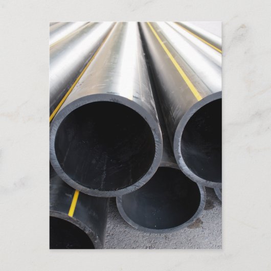 Big Black Pipe Schließkunststoff mit großem Durchm Postkarte (Vorderseite)