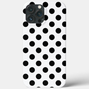 Big Black Polka Dots On White Cool Stylish Pattern Case-Mate iPhone Hülle