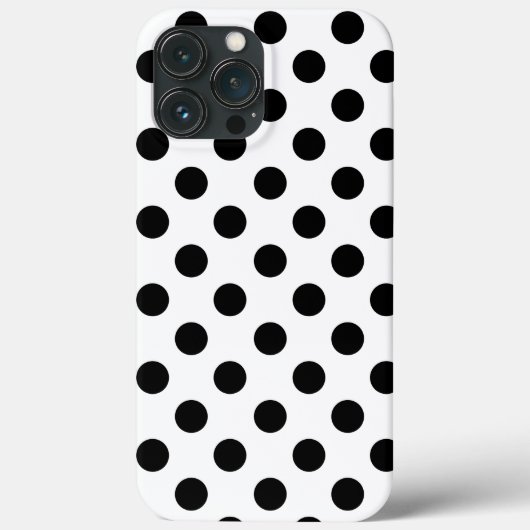 Big Black Polka Dots On White Cool Stylish Pattern Case-Mate iPhone Hülle (Rückseite)