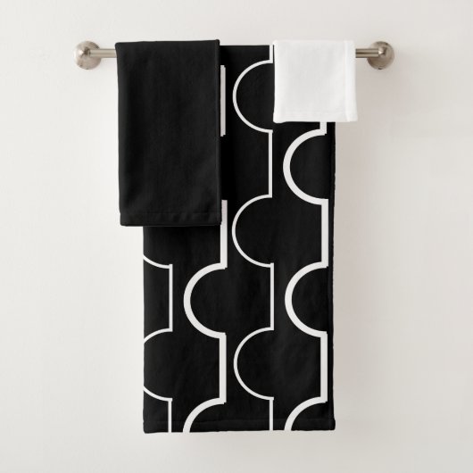 Big Black Scallops Badetuch Set (Insitu)