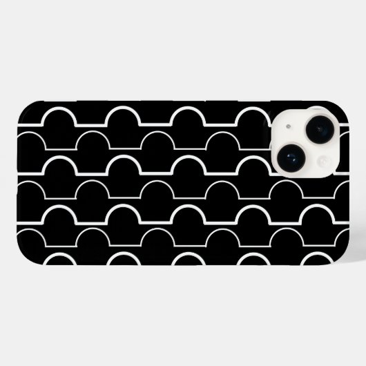 Big Black Scallops Case-Mate iPhone Hülle (Rückseite (Horizontal))