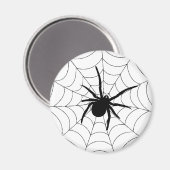 Big Black Spider Halloween Spider Web Design Magnet (Vorderseite/Rückseite)