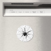 Big Black Spider Halloween Spider Web Design Magnet (In Situ (Geschirrspüler))