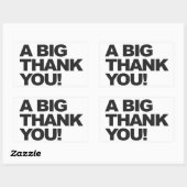 Big Black Vielen Dank Rechteckiger Aufkleber (Blatt)