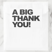 Big Black Vielen Dank Rechteckiger Aufkleber (Tasche)