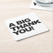 Big Black Vielen Dank Rechteckiger Pappuntersetzer (angewinkelt)