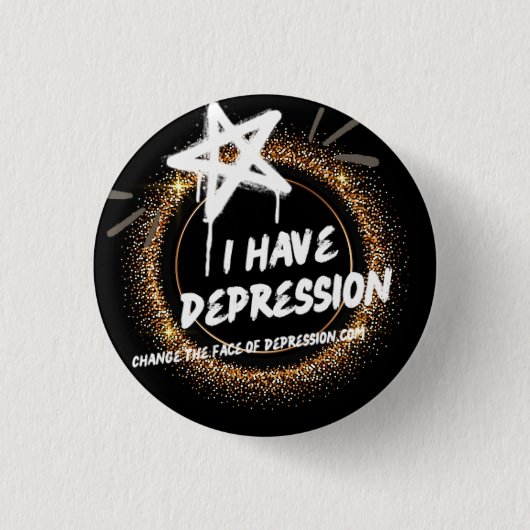 Big Bling Spray Farbe Ich habe Depression Button (Vorderseite)