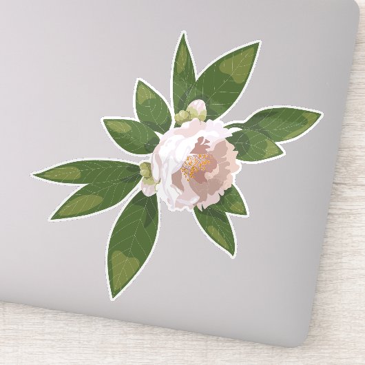 Big Bloom Camellia Charm Aufkleber (Detail)