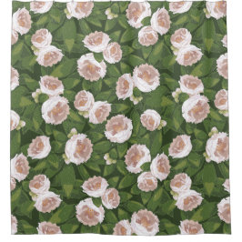 Big Bloom Camellia Charm Duschvorhang