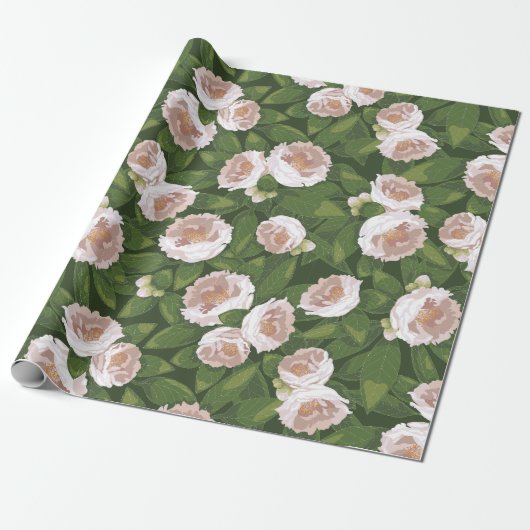 Big Bloom Camellia Charm Geschenkpapier (Ungerollt)