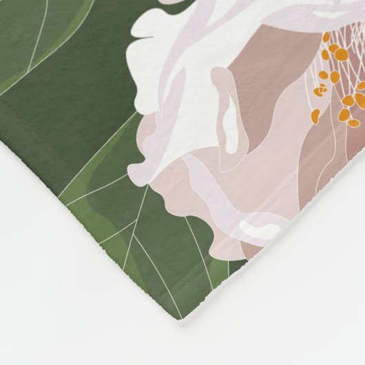 Big Bloom Camellia Charm Large Fleecedecke (Ecke)