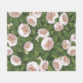Big Bloom Camellia Charm Medium Fleecedecke (Vorderseite (Horizontal))