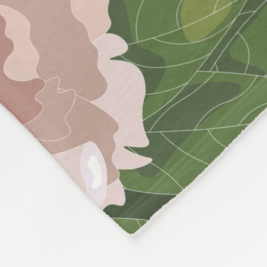 Big Bloom Camellia Charm Medium Fleecedecke (Ecke)