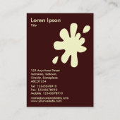 Big Blot - Creme auf Dunkelbraun 330000 Visitenkarte (Rückseite)